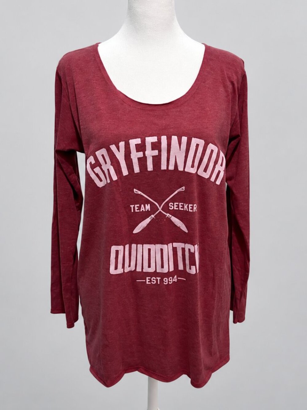 Harry Potter Gryffindor Quidditch Long Sleeve Shirt Women’s Medium